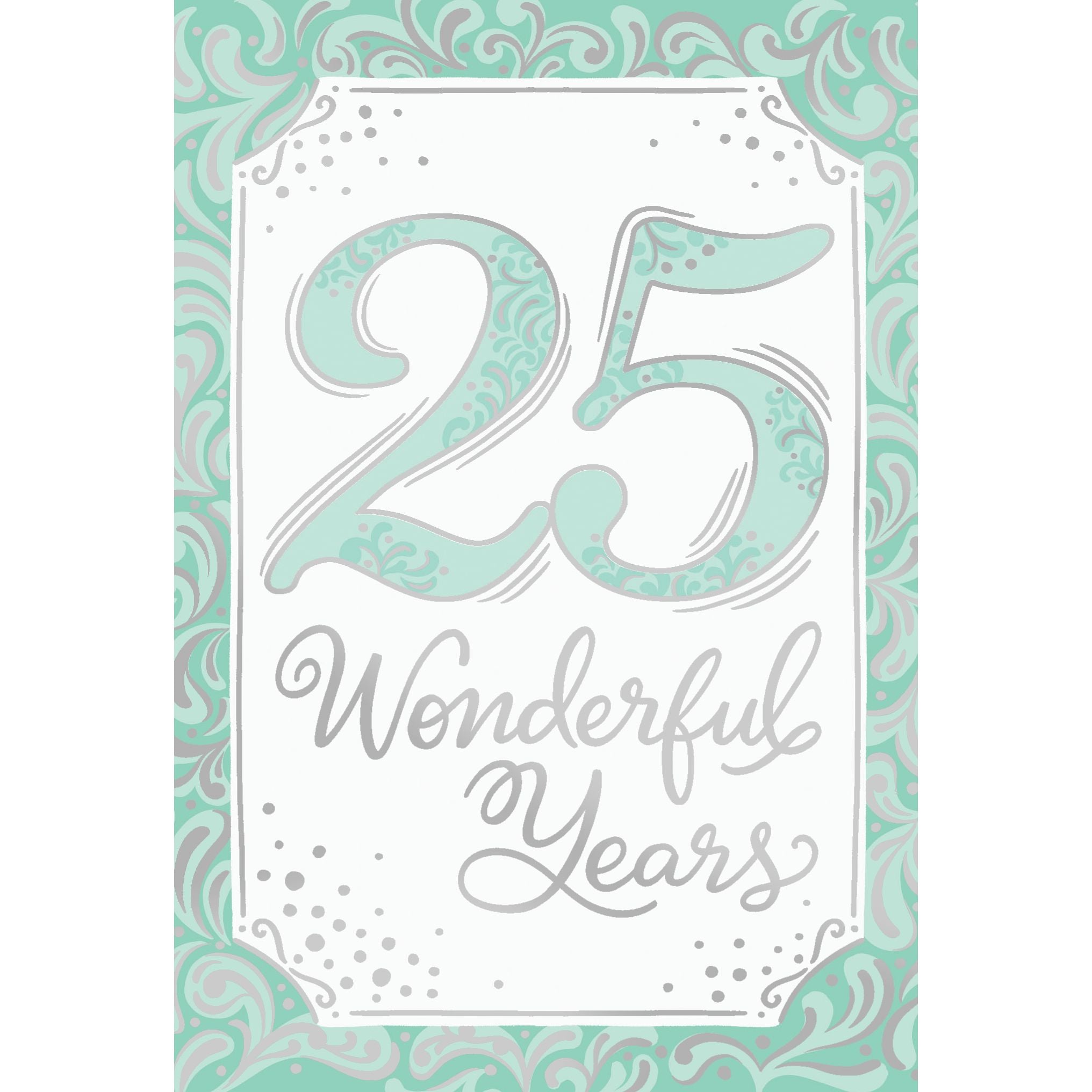 25 Wonderful Years Anniversary Card